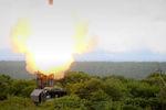 Пуск крылатых ракет «Оникс» берегового комплекса «Бастион»