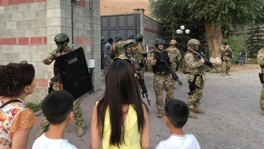 Во время штурма резиденции Алмазбека Атамбаева в&nbsp;Кой-Таше, 7 августа 2019 года