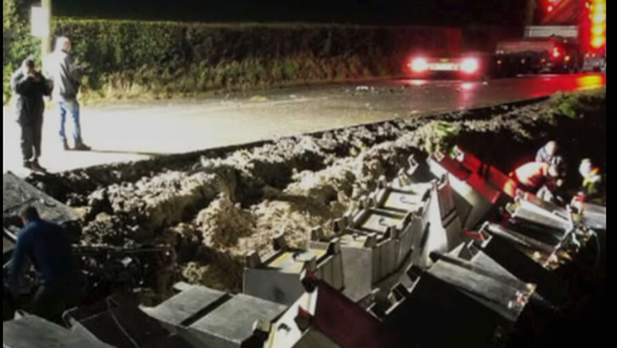 Крабы и устрицы на 18 часов заблокировали движение по магистрали в Ирландии