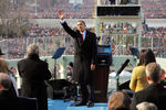 44-й президент США Барак Обама на церемонии инаугурации 20 января 2009 года