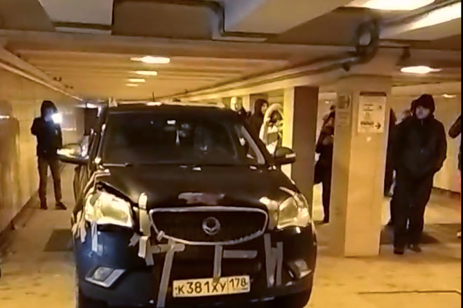 Ситуация в подземном переходе у станции метро «Московская» в Санкт-Петербурге, 21 февраля 2018 года