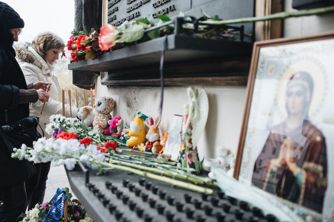 Памятные мероприятия около Театрального центра на Дубровке, 26 октября 2017 года