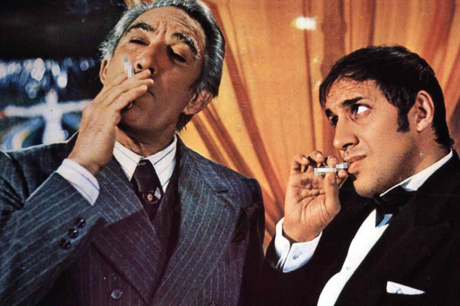 Энтони Куинн и Адриано Челентано в фильме «Блеф» (1976)