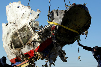 Обломки пассажирского самолета рейса MH17 авиакомпании Malaysia Airlines около деревни Грабово, ноябрь 2014 года