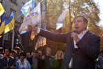 Бывший президент Грузии, экс-губернатор Одесской области Михаил Саакашвили во время выступления в Киеве, 19 сентября 2017 год
