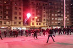Во время столкновений фанатов и полиции в Бильбао перед матчем между «Атлетиком» и московским «Спартаком», Испания, 22 февраля 2018 года