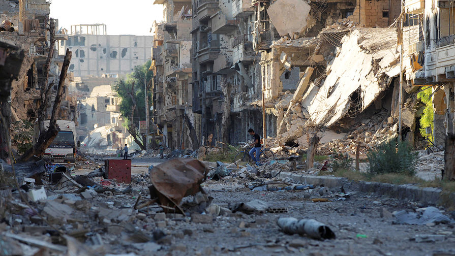 Развалины города Дейр-эз-Зор в Сирии