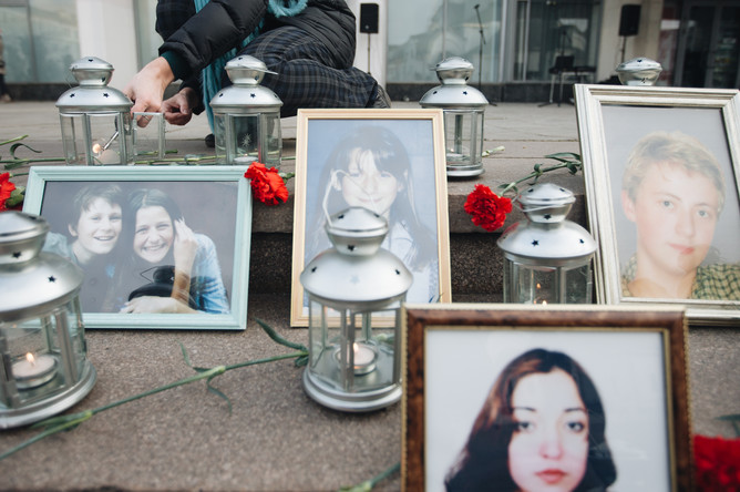 Памятные мероприятия около Театрального центра на Дубровке, 26 октября 2017 года