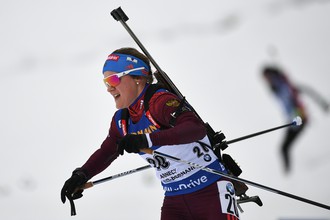 Российская биатлонистка Екатерина Юрлова-Перхт