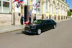 Новый лимузин проекта «Кортеж» во время инаугурации президента России Владимира Путина в Кремле, 7 мая 2018 года