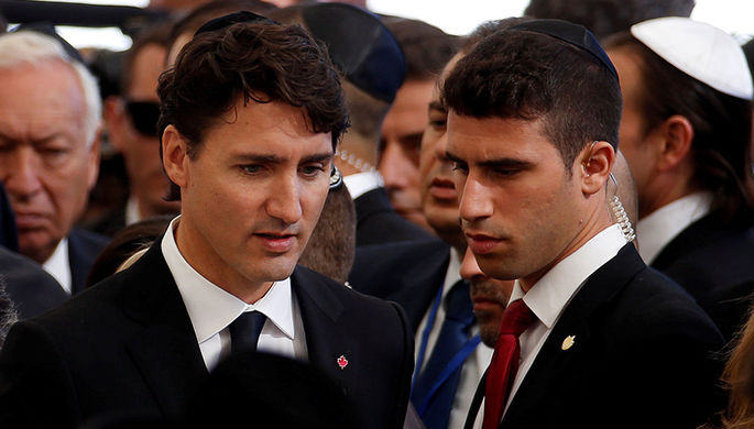Премьер-министр Канады Джастин Трюдо на церемонии прощания
