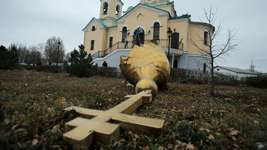 Церковь в Куйбышевском районе Донецка, ноябрь 2014 года