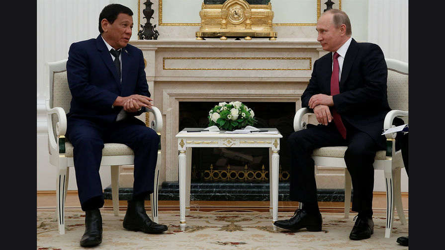 Президент Филиппин Родриго Дутерте и президент России Владимир Путин во время встречи в&nbsp;Москве, 23&nbsp;мая 2017&nbsp;года