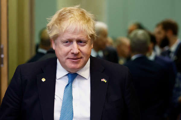 Премьер-министр Великобритании Борис Джонсон предваряет саммит НАТО в штаб-квартире альянса в Брюсселе, Бельгия, 24 марта 2022 года