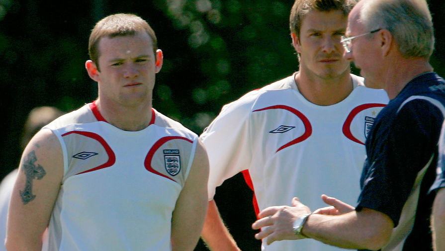 Уэйн Руни, Дэвид Бекхэм и наставник сборной Англии Свен-Еран Эрикссон, 2006 год