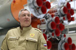 Генеральный директор госкорпорации «Роскосмос» Дмитрий Рогозин на строительной площадке космодрома Восточный, 2020 год