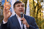 Бывший президент Грузии, экс-губернатор Одесской области Михаил Саакашвили во время выступления в Киеве, 19 сентября 2017 год