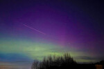 Северное сияние в небе над Владимирской областью, 17 апреля 2025 года