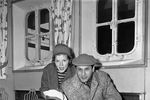 Илай Уоллак и его жена актриса Энн Джексон c трехлетним сыном Питером. 1955 год