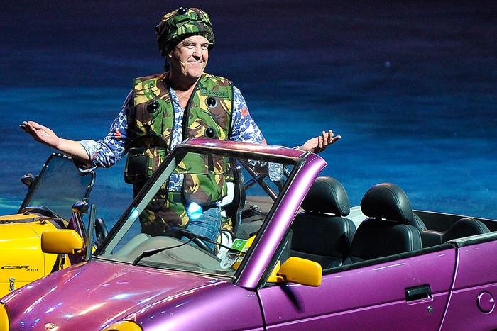  Джереми Кларксон во время автомобильного шоу Top Gear в СК «Олимпийский» в Москве