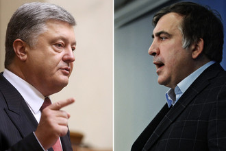 Президент Украины Петр Порошенко и экс-президент Грузии, экс-губернатор Одесской области Михаил Саакашвили