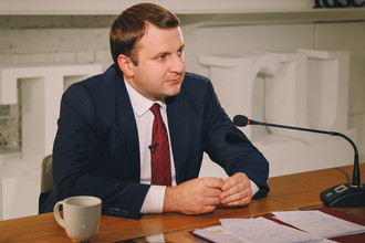 Министр экономического развития Максим Орешкин во время интервью в редакции «Газеты.Ru»