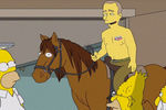 Гомер Симпсон и Владимир Путин на лошади, промо-ролик к 28-му сезону, 2016 год
