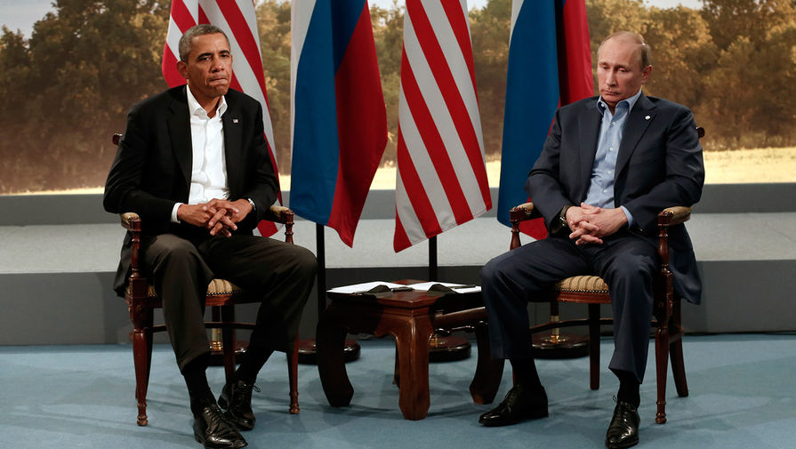 Президент США Барак Обама на&nbsp;встрече с&nbsp;президентом России Владимиром Путиным на&nbsp;полях саммита G8 в&nbsp;Северной Ирландии, 17&nbsp;июня 2013&nbsp;года