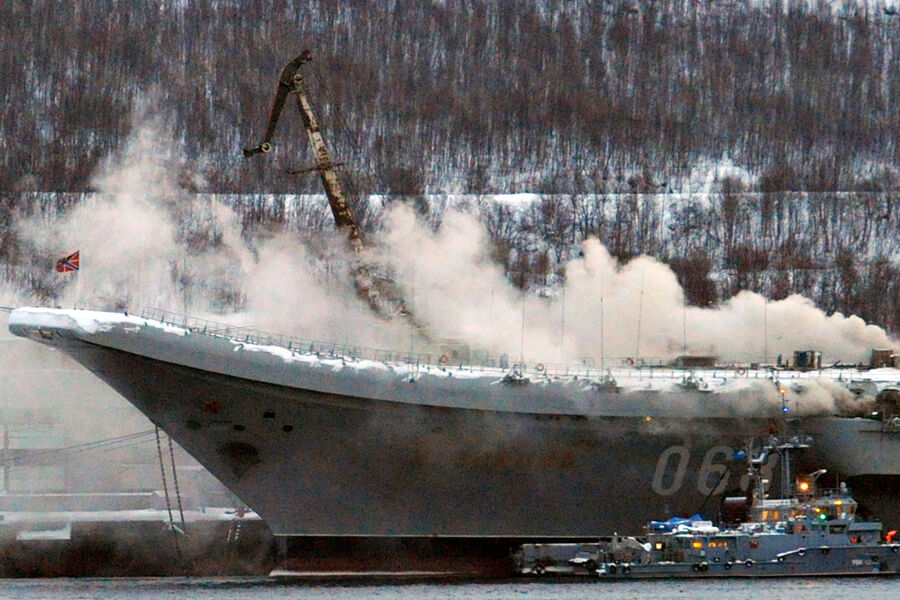 Пожар на крейсере «Адмирал Кузнецов» в Мурманске, 2019 год