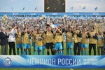 Игроки «Зенита» после награждения кубком чемпионов РФПЛ