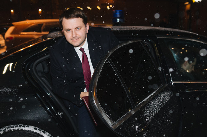 Министр экономического развития Максим Орешкин перед интервью в редакции «Газеты.Ru»