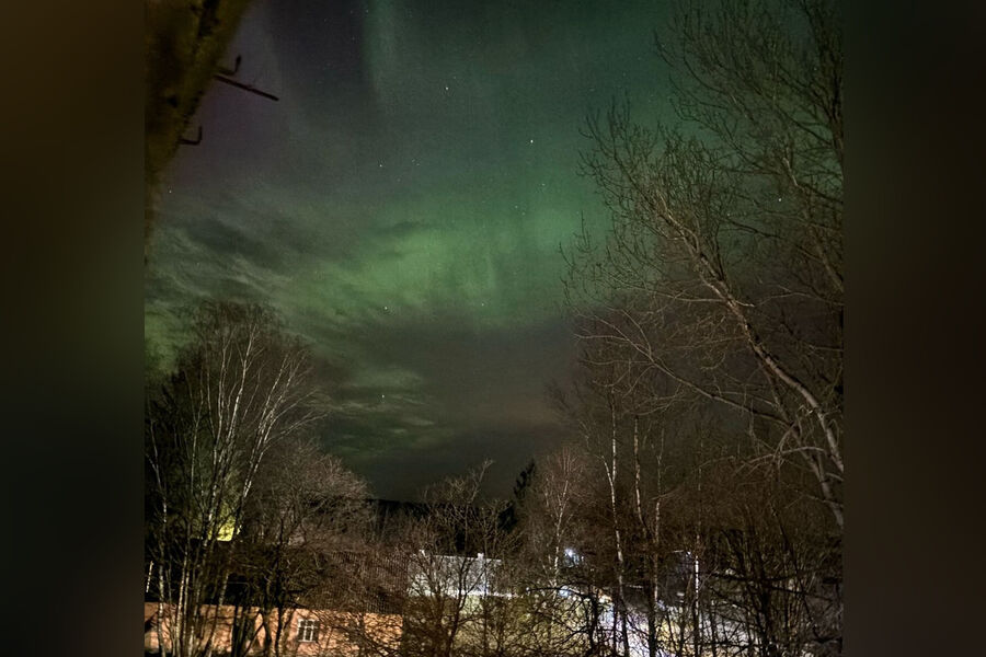 Северное сияние в&nbsp;небе над&nbsp;Выборгом, Ленинградская область, 17&nbsp;апреля 2025&nbsp;года