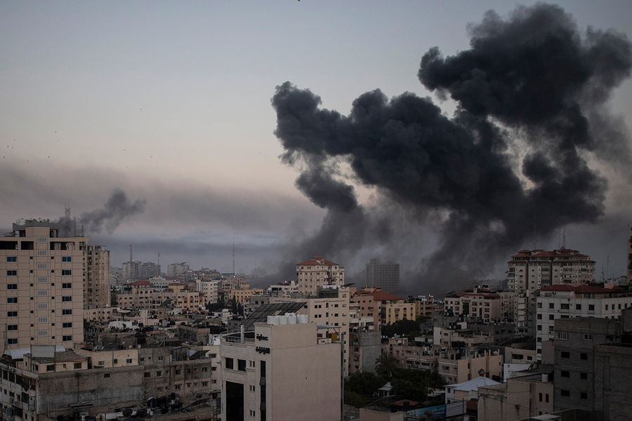 Последствия израильского удара по&nbsp;городу Газа, 12 мая 2021 года