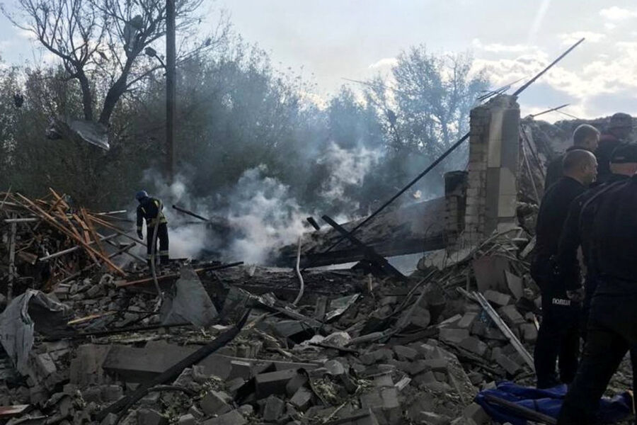 Последствия удара по украинскому селу Гроза, 5 октября 2023 года