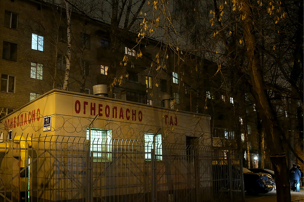Газовая станция на Мукомольном проезде, где произошла авария из-за перепада давления газа. ЧП произошло по нескольким адресам в районе метро «Международная» и комплекса Москва-Сити