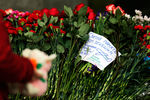 Цветы и свечи в память о жертвах авиакатастрофы самолета Airbus 321 в аэропорту Пулково
