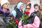 Церемония прощания с рэпером Пашей Техником в храме Петра и Павла в Лефортово в Москве, 11 апреля 2025 года