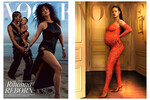 Рианна на обложке Vogue US, май 2022 (справа) и на обложке Vogue UK, март 2023 (слева)
