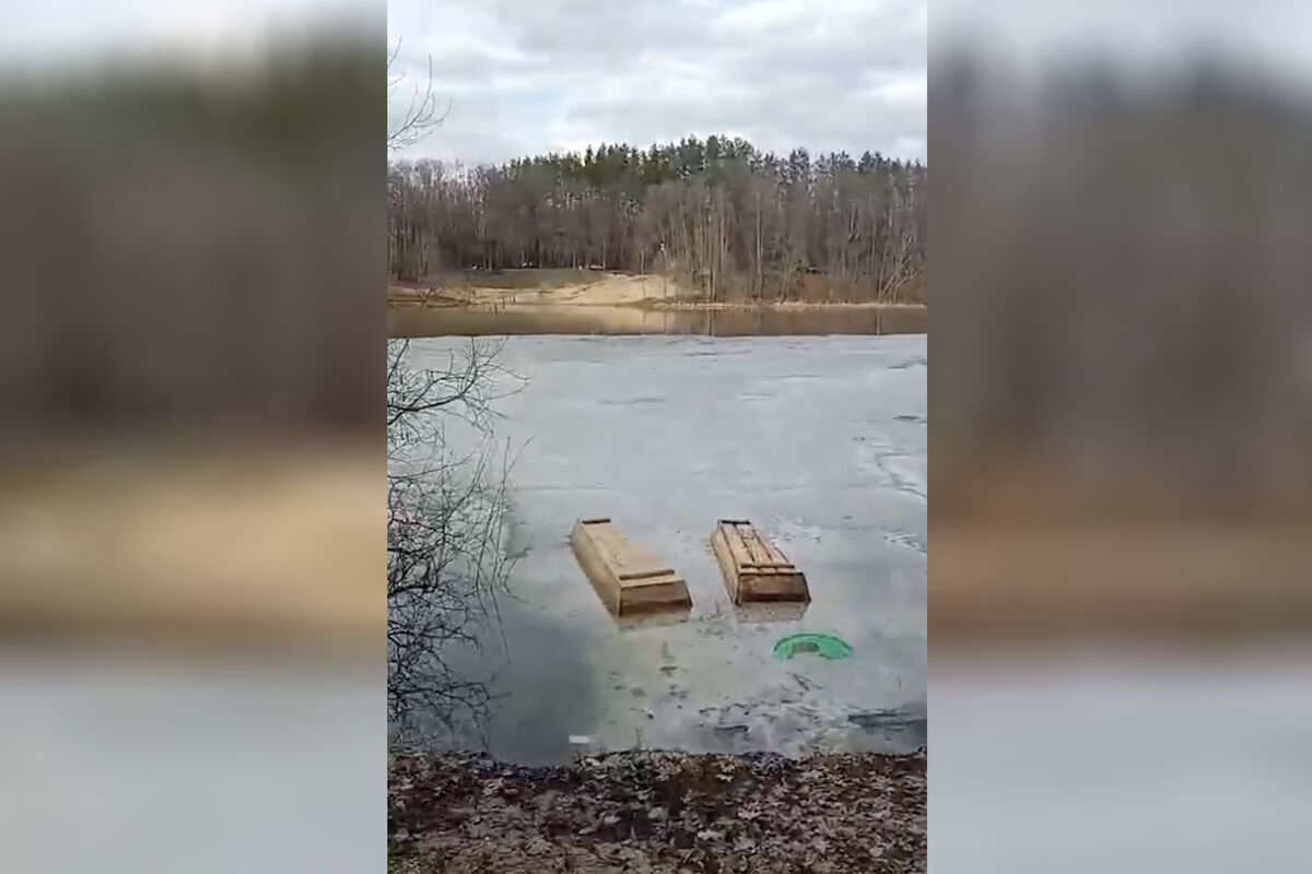 Плавающие в озере гробы привлекли внимание жителей российского города -  Газета.Ru | Новости