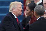 Дональд Трамп и супруга Барака Обамы Мишель на инаугурации 45-го президента США, 20 января 2017 года