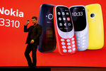Глава Nokia-HMD Арто Нуммела на презентации Nokia 3310 в Барселоне, 26 февраля 2017 года