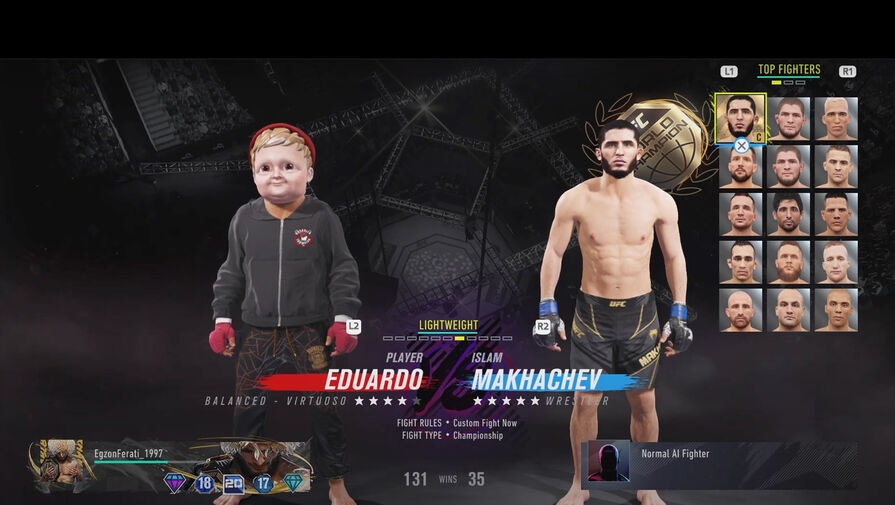 В игре UFC 4 появился универсальный скин блогера Хасбика