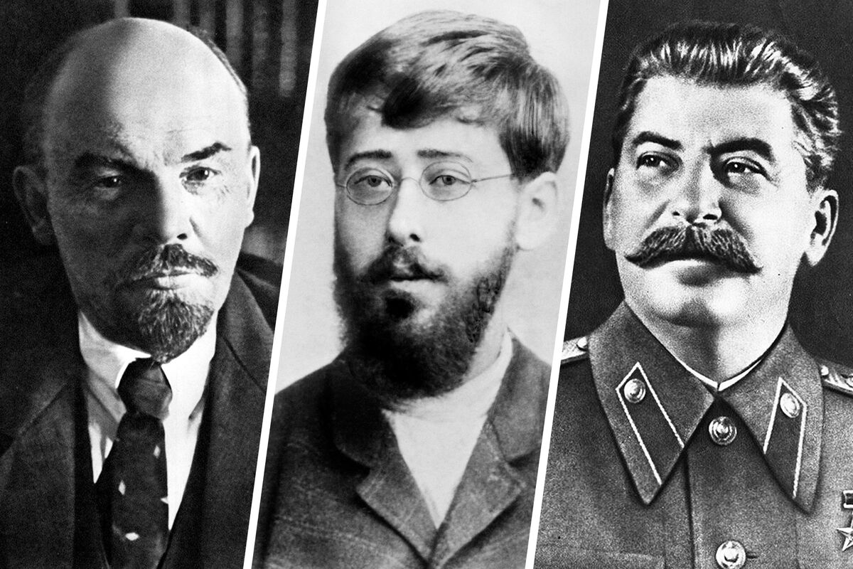 Владимир Ленин, Юлий Мартов и Иосиф Сталин (коллаж)