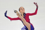 Анна Щербакова в произвольной программе женского одиночного катания на чемпионате России по фигурному катанию в Саранске, 2018 год
