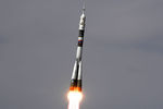 Пуск ракеты-носителя «Союз-ФГ» с пилотируемым кораблем «Союз МС-09» со стартового стола первой «Гагаринской» стартовой площадки космодрома «Байконур», 6 июня 2018 года