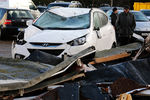 Автомобиль, поврежденный в результате шторма в Германии