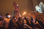 Оппозиционеры у памятника Ленину на Бессарабской площади