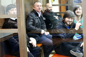 Обвиняемые во время слушаний по делу об убийстве Политковской