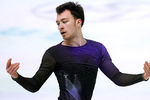 Дмитрий Алиев в произвольной программе в мужском одиночном фигурном катании на чемпионате Европы по фигурному катанию в австрийском Граце