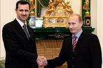 Башар Асад и Владимир Путин во время встречи в Кремле, 2006 год